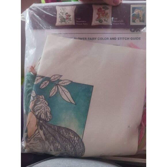 Erica Wilson signature collection Jasmin fairy crewel picture design 11 x 14 - Picture 2 of 2